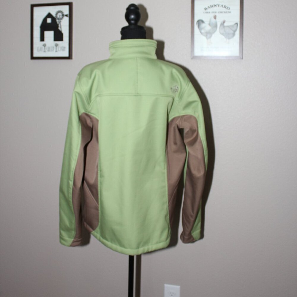 The North Face Womens Softshell Jacket AA5S Green Brown Size XL - Picture 3 of 11